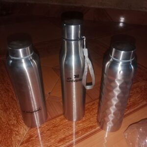 Solimo Stainless Steel Insulated 24 Hours Hot or Cold Bottle Flask, 1000 ml, Silver